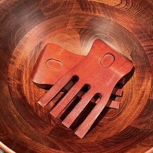 Elegant Wooden Salad Server Set